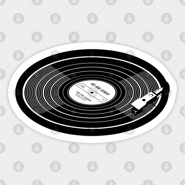 Vinyl record with stylus Sticker by TinyPrinters